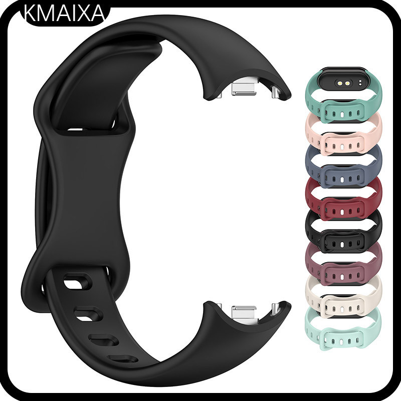สายรัดยางซิลิโคนสําหรับ Mi Band 10 / Mi Band 9 / Mi Band 8 Soft Sport เปลี่ยนเข็มขัดสร้อยข้อมือสายรั