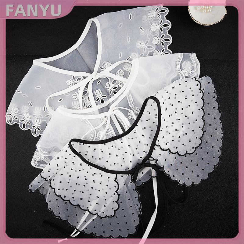 Sgl ผู้หญิงลูกไม้ปกปลอมเมฆไหล่เท็จเสื้อที่ถอดออกได้คอสร้อยคอ SGL