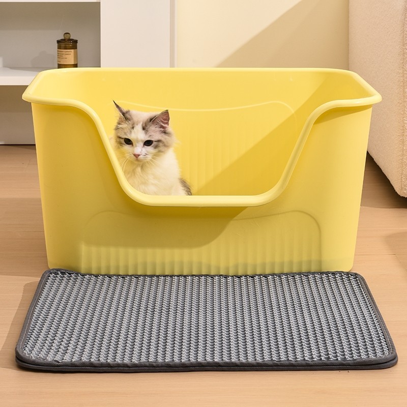 Living Pace ใหญ่กระบะทรายแมว ห้องน้ำแมว ขอบสูงกันกระเด็น กระบะทรายแมว พร้อมที่ตัก มีตะแกรงดักทราย รุ