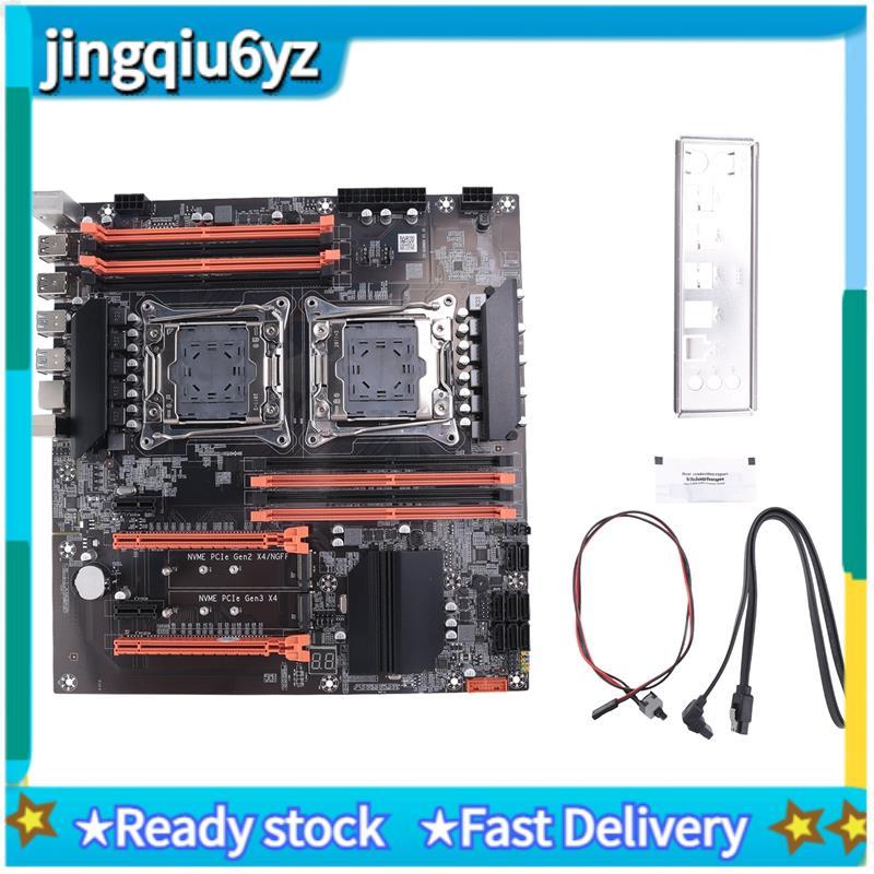 J & UX99 Dual CPU เมนบอร์ด + สาย + สายสวิตช์ + ข้อบกพร่อง + จาระบีความร้อน LGA 2011 DDR4 รองรับ 2011