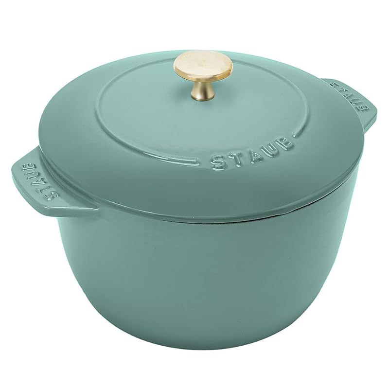 Staub "La Cocotte de GOHAN Eucalyptus L 20cm" Rice Pot, Cooks Up to 3 Cups, Cast Iron Enamel Pot, IH