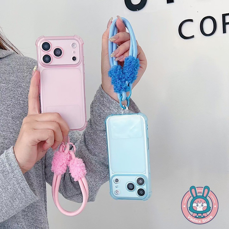 Ice Mist เคสโทรศัพท์สําหรับ OPPO Reno 10 9 8 8Z 7 7Z Pro Plus 6 Lite 5 Pro 5K 5G 4G Frosted ปลอกใสน่ารักหรูหรา Anti-fall นุ่มปกหลัง Plush Lanyard ราคา ถูกที่สุด ดีลบีเคเค แกลเลอรีภาพที่ 3