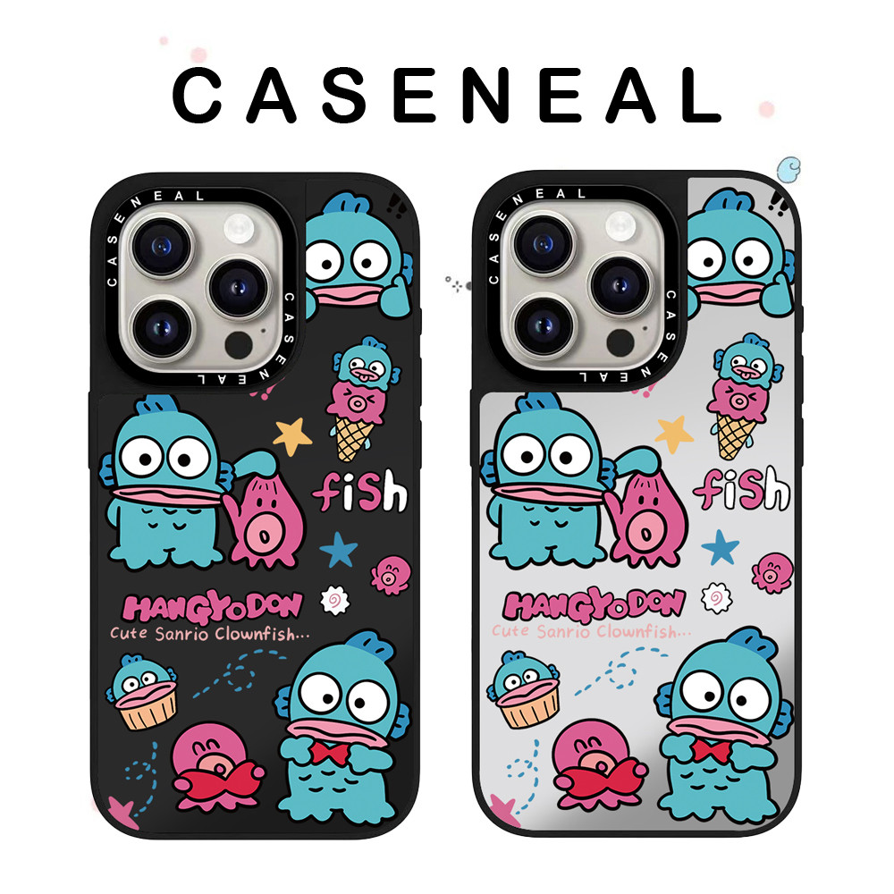 CASENEAL Clownfish กระจกโปร่งใสเคสโทรศัพท์เหมาะสําหรับ iPhone 17ProMax 17pro 17 air 16promax 16 15promax 15 14promax 13 13promax แฟชั่น Anti Drop Hard Case
