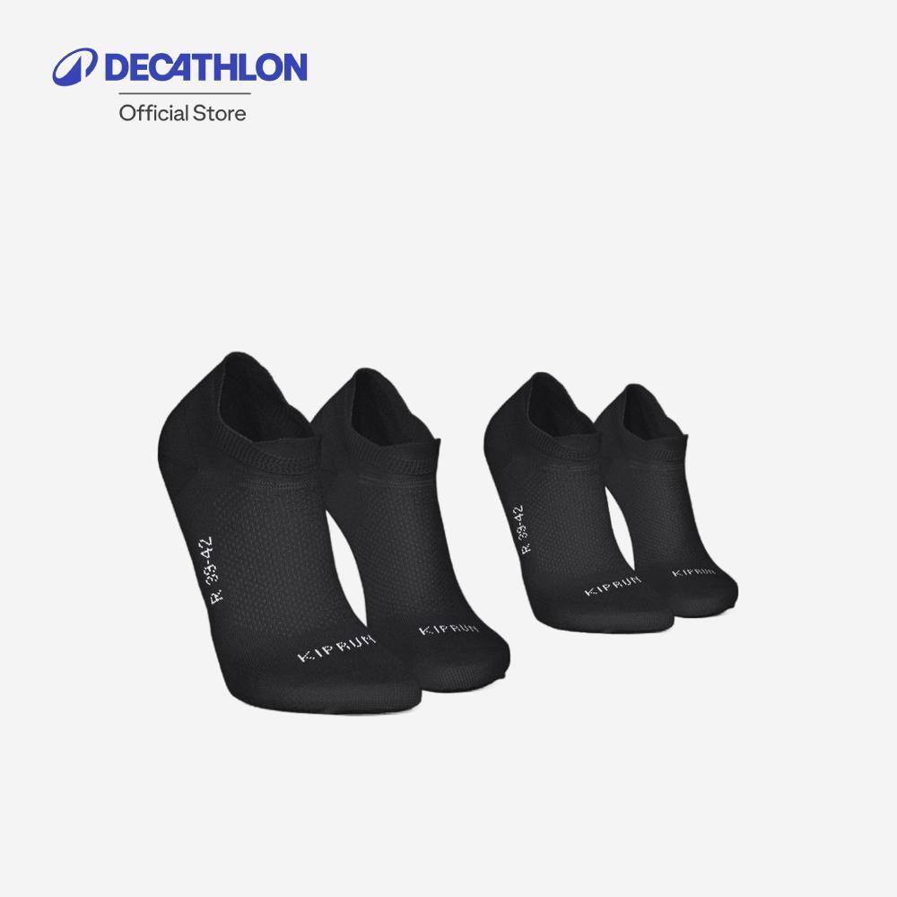 Decathlon Pack Of 2 Pairs Thin Invisible Running Socks ถุงเท้าวิ่งข้อสั้นเนื้อผ้