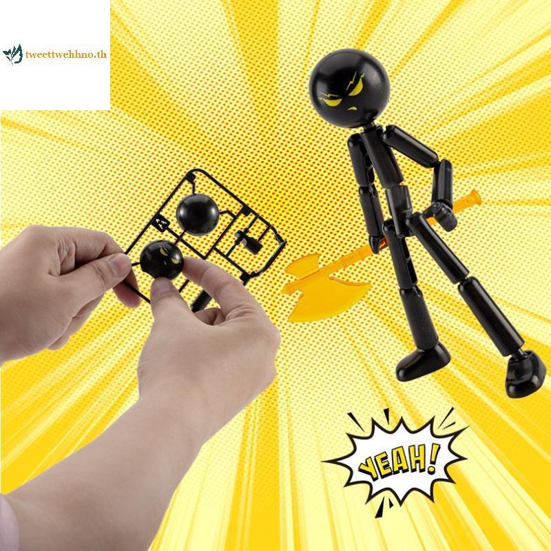 Tweettwehno 1 ชุดแปลก Action Figure Stickman ประกอบหุ่นยนต์ Movable 3d การพิมพ์ Mannequin Multi-jointed Stickman ของเล่น TH - รูปที่ 4