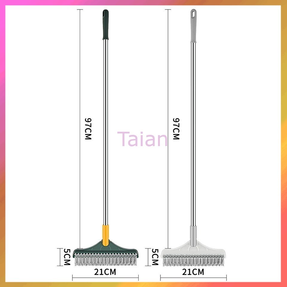 Taian แปรงทำความสะอาดพื้นในครัวเรือน พร้อมที่รีดน้ำในตัว แปรงขัดพื้น 3 in 1