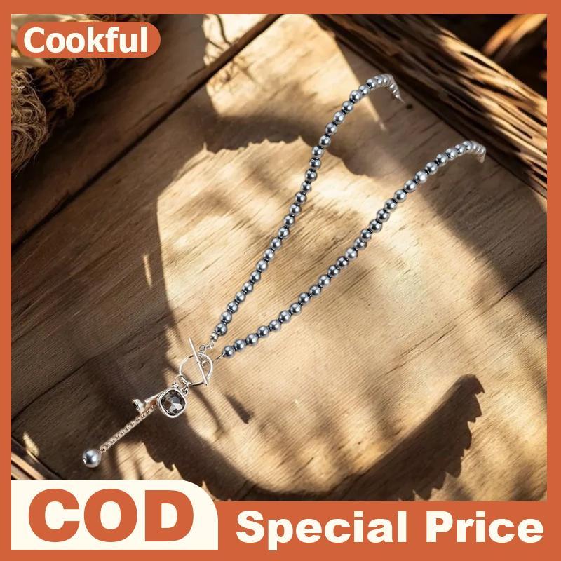 Null แฟชั่นคริสตัลจี้สร้อยคอผู้หญิง Punk ลูกปัด OT หัวเข็มขัด Choker สร้อยคอผู้หญิงเครื่องประดับ nul