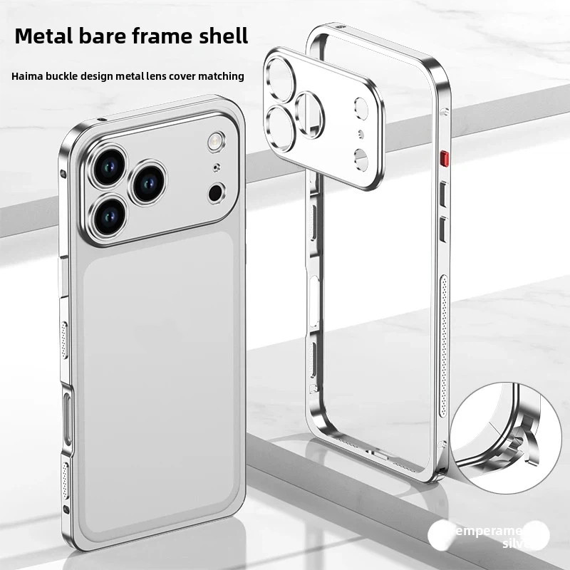 กันชนโลหะกรอบกันกระแทกพร้อมเลนส์สําหรับiPhone 17 Air 17 Pro Max + ฝาครอบโลหะเดิมสําหรับiPhone17 17Pro Max 17Air ราคา ถูกที่สุด ดีลบีเคเค แกลเลอรีภาพที่ 7