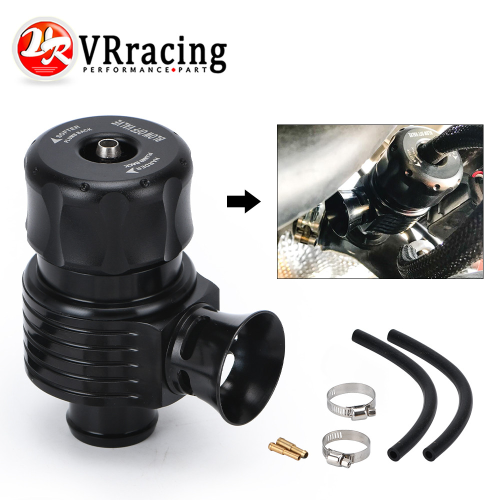VR  Black 50/50 Bov Blow off Valve Recirc Valve & Dump Valve for AUDI A3 S3 A4 A6 A8 S4 TT 1.8 20v R