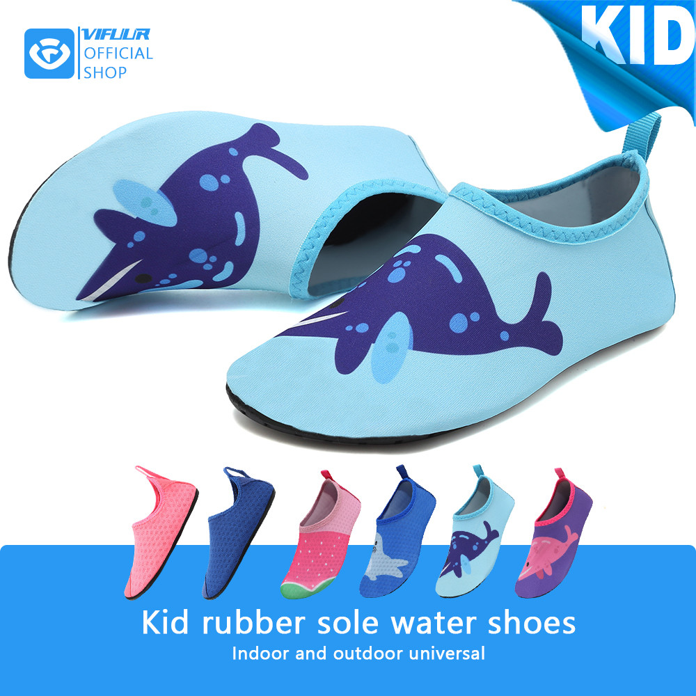 VIFUUR Aqua Shoes for Kids Quick-Dry Swimming Shoes Beach Play Water Shoes รองเท้ากันลื่นในร่ม