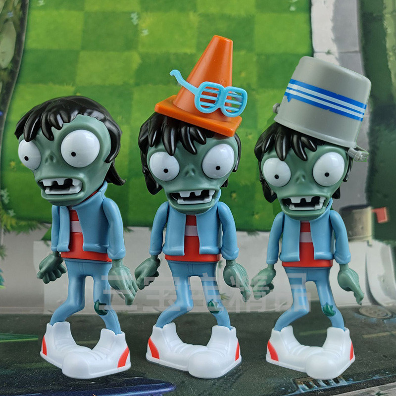 Rock Age Dancing Zombies Single Plants vs Zombies ของเล่นตุ๊กตาน่ารัก Barricade Iron Barrel