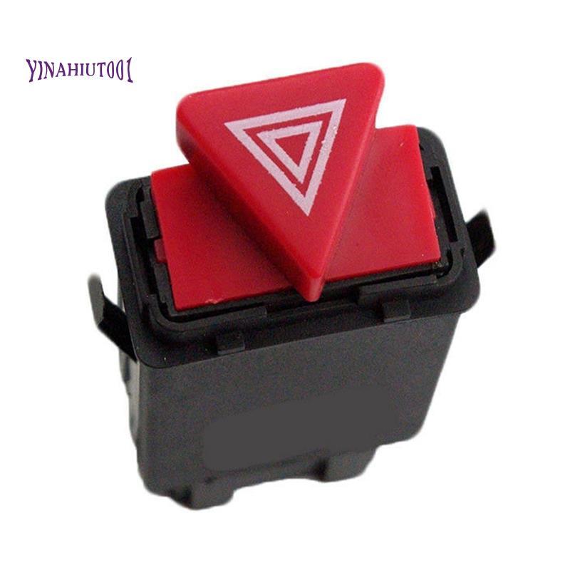 Yinahiut001 Car Hazard Warning Indicator สวิตช์ไฟปุ่มสีแดง 8D0941509H 8D0 941 509 H สําหรับ A3 A4 A6
