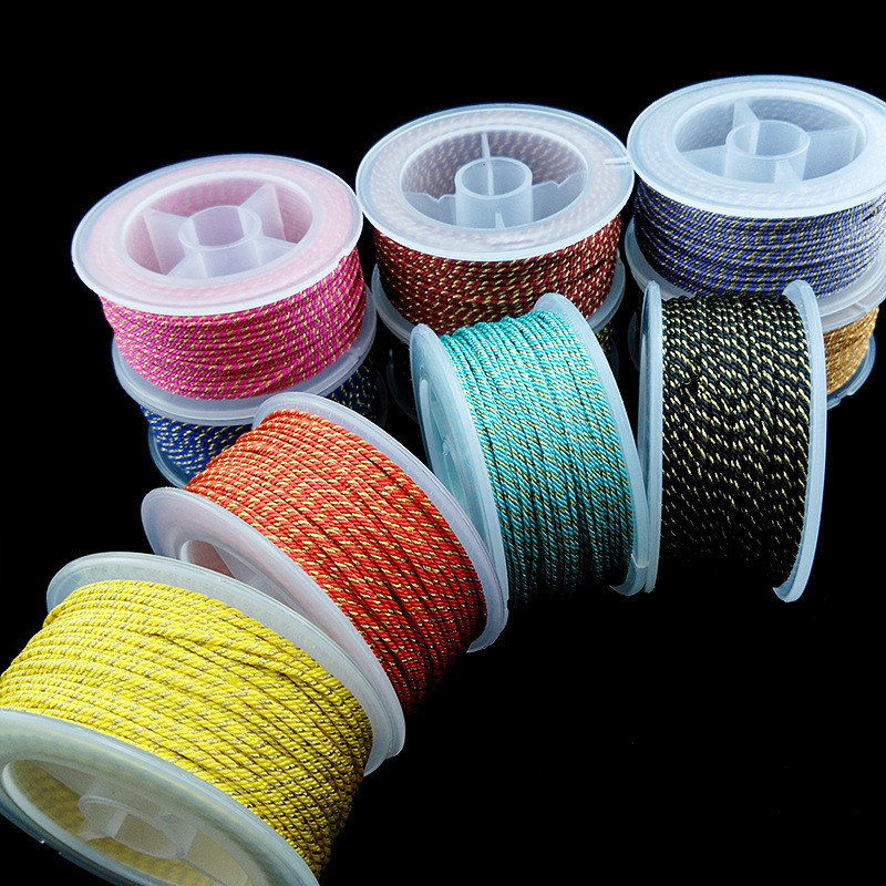 Addd Gold Strand Thread 30m diy สร้อยข้อมือวัสดุเพิ่มเชือกด้ายทองเกลียวเชือกจี้เชือกมือด้ายถัก Handmade เชือกด้าย FJLG