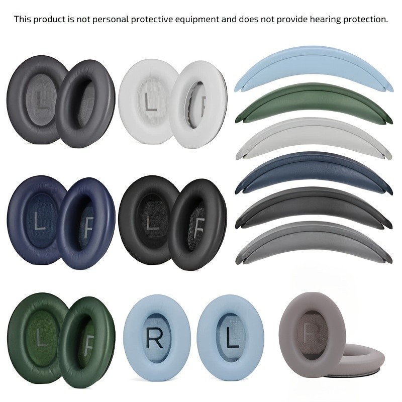 แผ่นรองหูฟังทดแทนเข้ากันได้กับหูฟัง Bose QC45 (QuietComfort 45) สําหรับอุปกรณ์เสริมทดแทนฝาครอบแบบคาด