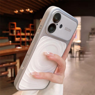 ซิลิโคนเหลวรูปแบบคลื่นแม่เหล็กเคสโทรศัพท์สําหรับ ไอโฟน 13 14 15 16 17 มือโปร สูงสุด ปลอกอ่อนกันกระแทกฝา