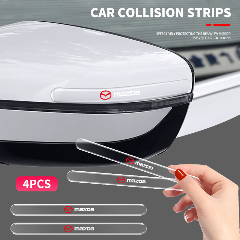 4pcs โปร่งใสรถประตู Protector สติกเกอร์ที่มองไม่เห็นแถบป้องกันสําหรับ Mazda CX-3 Bk CX-5 MS ความเร็ว 5 6 2 3 CX30 MX-5