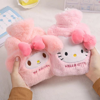 🔥พร้อมส่ง🔥ถุงน้ำร้อน Sanrio มีที่สอดมือ 1000ml. กระเป๋าน้ำร้อนลายการ์ตูน ประคบ ประจำเดือน น่ารักกระเป๋าน้ำร้อน
