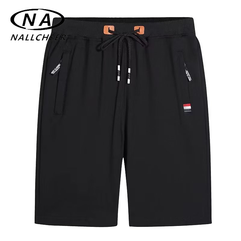 NALLCHEER กางเกงขาสั้นผู้ชายลําลองหลวมกางเกงแฟชั่นเรียบง่ายและเข้ากันทั้งหมด