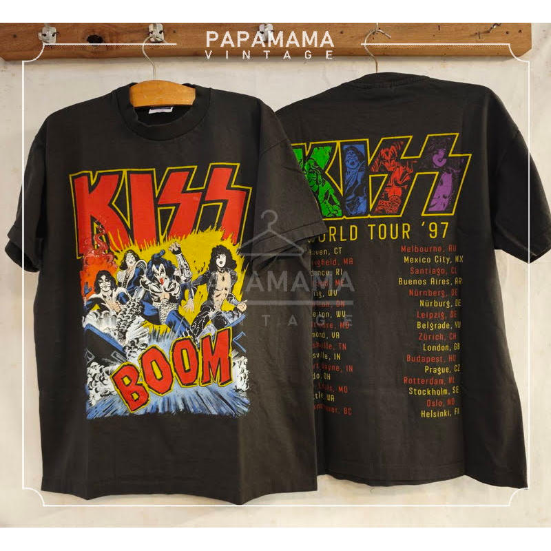 KISS BOOM WORLD TOUR '97 Bio Washed เสื้อวินเทจ