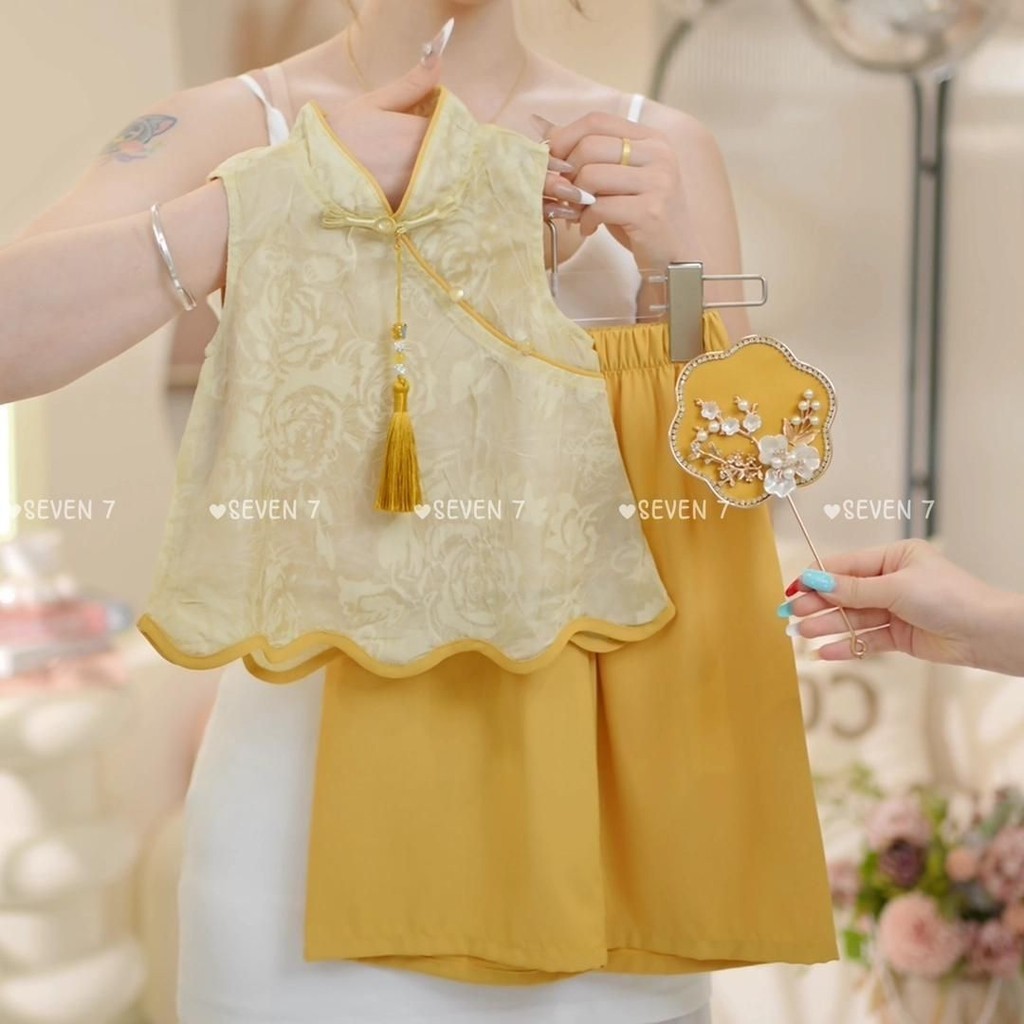 ชุดสูทเด็กผู้หญิง Guofeng Summer 2025 NewNewสั้น w82chidqkg.my1206