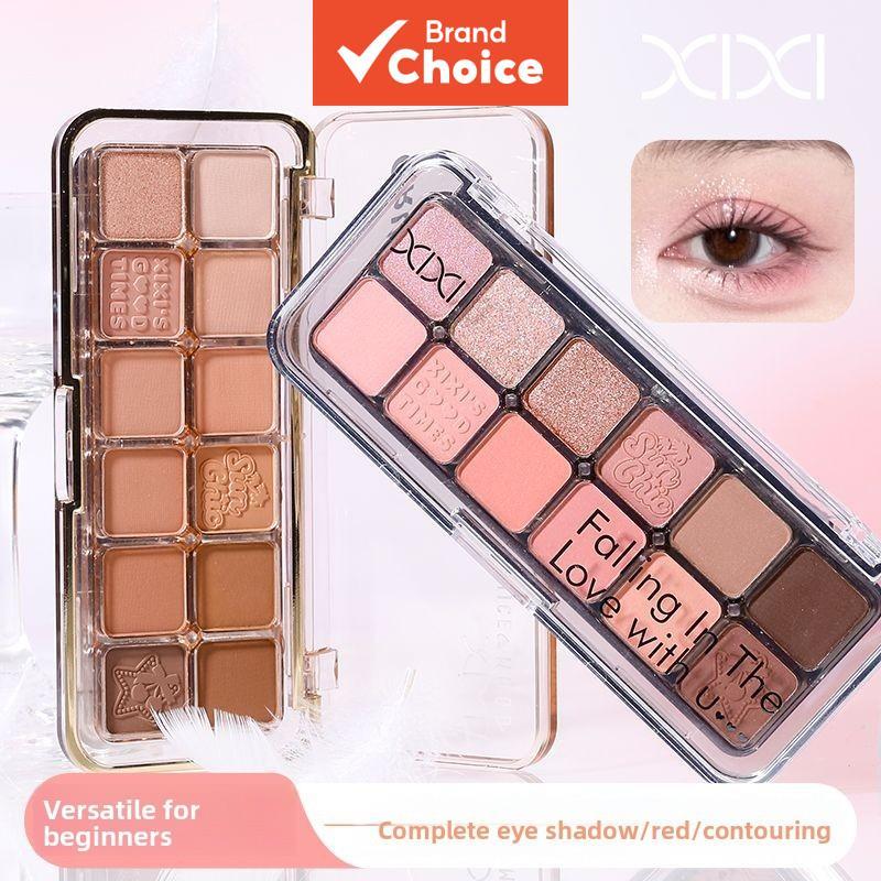 XIXI พาเลตต์ 4-in-1 อายแชโดว์ คอนทัวร์ ไฮไลท์ บลัช แมทท์ ไบรท์เทนนิ่ง 3D เฉดดิ้ง สําหรับมือใหม่