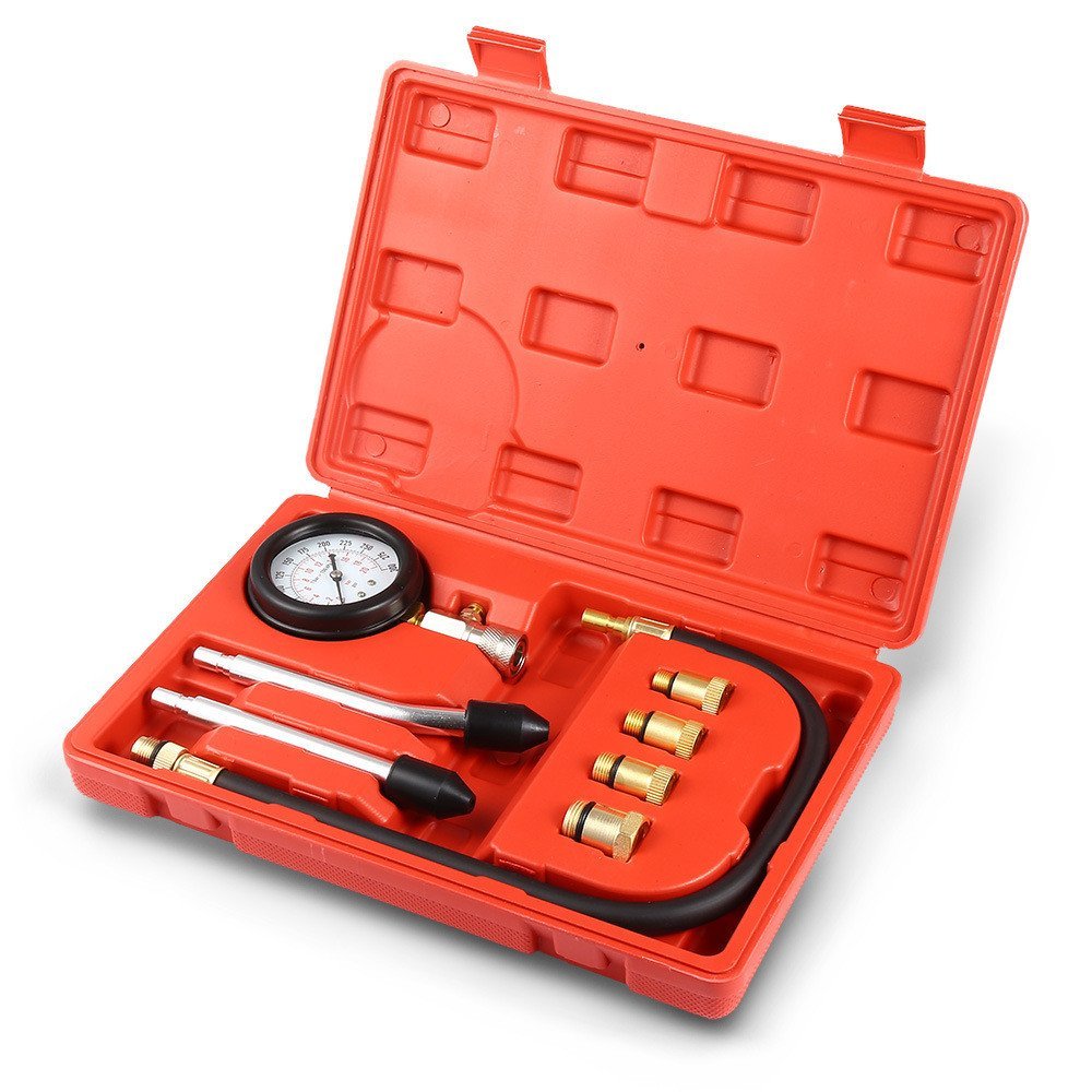 เครื่องยนต์ Dual-Use Oil Repair Tool Multi-Function Test Kit เครื่องวัดความดันกระบอกรถจักรยานยนต์รถย