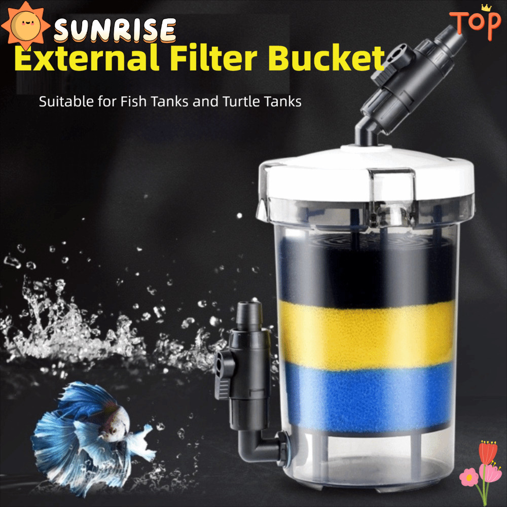 SUNRISE Aquarium กรองล่วงหน้า,ไม่มีปั๊ม Mini ขนาด Mini Fish Tank Filter,คุณภาพสูงติดตั้งง่ายพร้อมกรองผ้าฝ้ายกรอง Barrel การกรองน้ํา