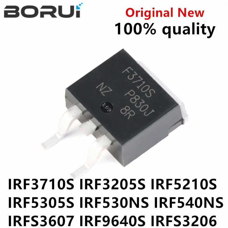 10 ชิ้น IRF3710S TO-263 F3710S IRF3205S IRF5305S F5305S IRF530NS IRF540NS F540NS IRF5210S IR3607F40F