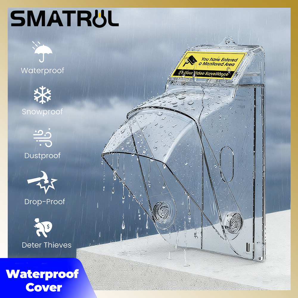 ฝาครอบกันฝนสําหรับกริ่งประตูวิดีโอ SMATRUL กันน้ํา หมุนได้ ป้องกันฝน ลูกเห็บ และแรงกระแทก ป้องกันแสงสะท้อน ป้องกันการขโมย ใช้งานได้กับกริ่งประตูส่วนใหญ่