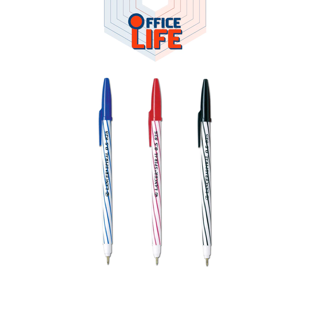 Lancer Spiral รุ่น 825 2001 ปากกาลูกลื่น แลนเซอร์ สไปรัล 825 ขนาด 0.5 mm ( 1 ด้าม )