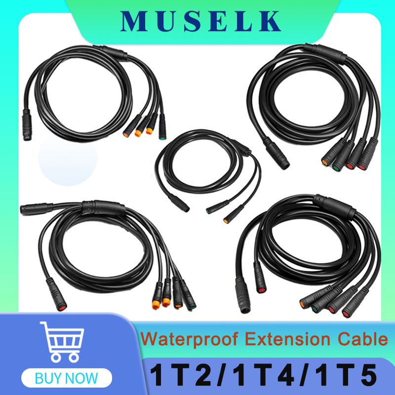 Electric Bicycle Waterproof Cable 1T2/1T4/1T5 Cable Conversion Accessories Controller Light Ebrake T