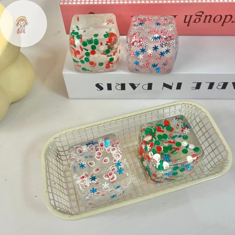 FOT 1 ชิ้นคริสต์มาส Series Sensory Fidget ของเล่น Taba Squishy ความเครียดลูก Cube ช้า Rise Squishy ข