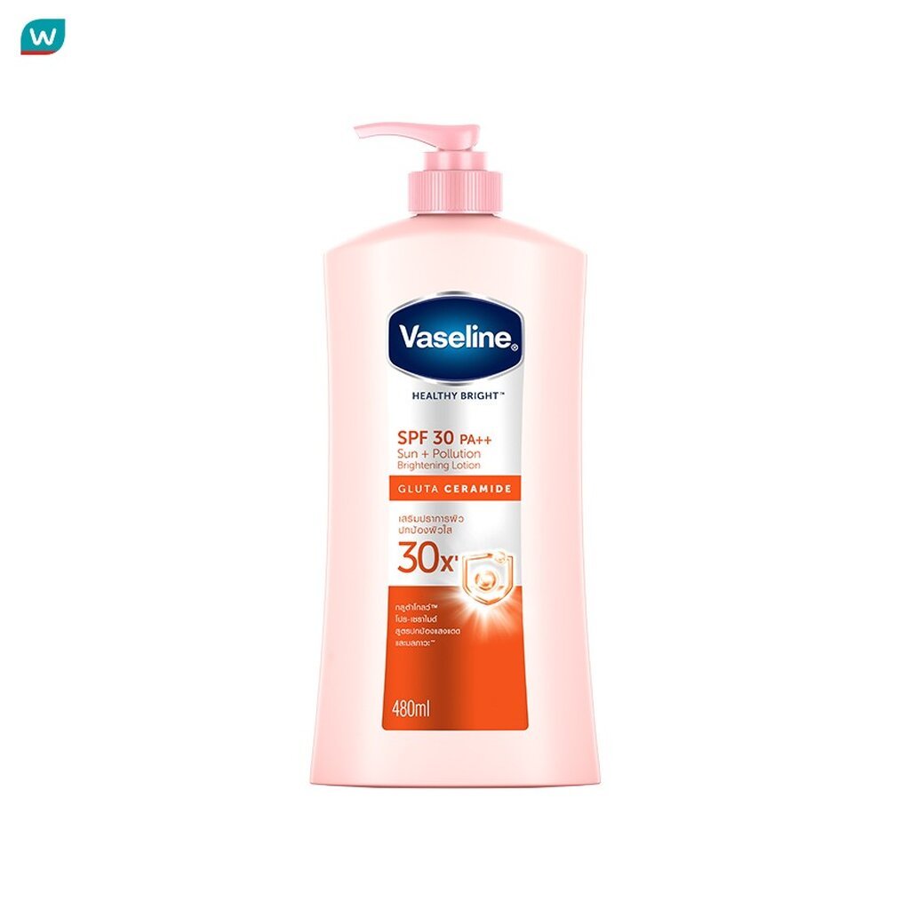 Vaseline วาสลีน เฮลธี้ ไบรท์ เอสพีเอฟ30 พีเอ++ 480 มล.
