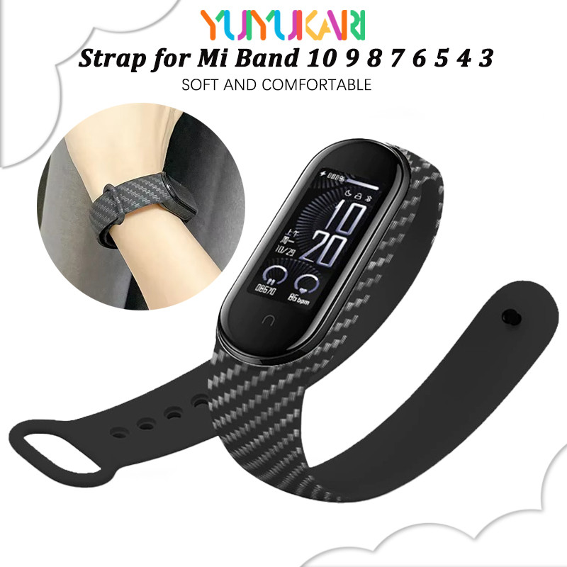 สายรัดซิลิโคนอ่อนสำหรับ for Mi Band 10 9 8 7 6 5 4 3 อุปกรณ์เสริมสายรัดยางสำหรับ for Smartwatch Xiaomi Miband 10 9 8