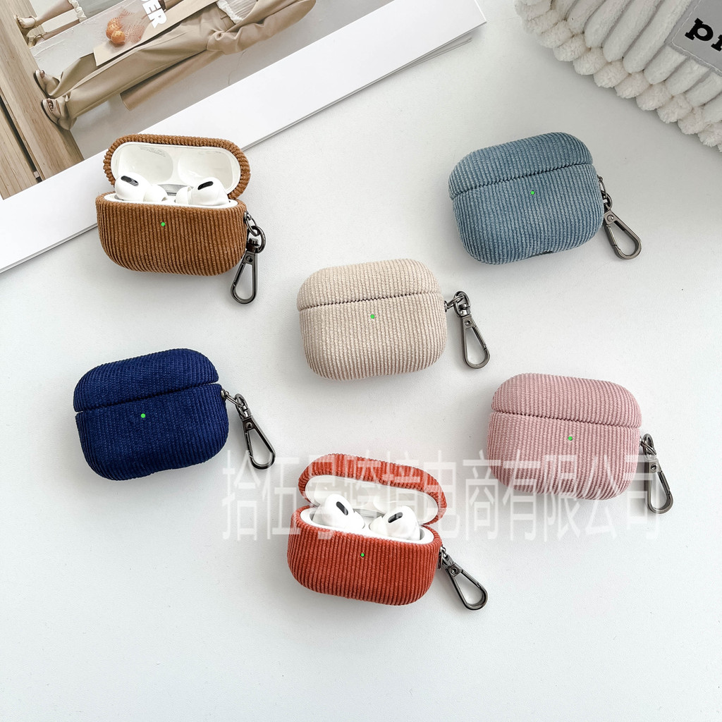 Corduroy ฤดูหนาวที่จําเป็นสําหรับ iPhone ชุดหูฟังบลูทูธสําหรับ Airpods4 เคสป้องกันสําหรับ Airpods pro3/pro2 เคสป้องกันสากล 1/2 รุ่น