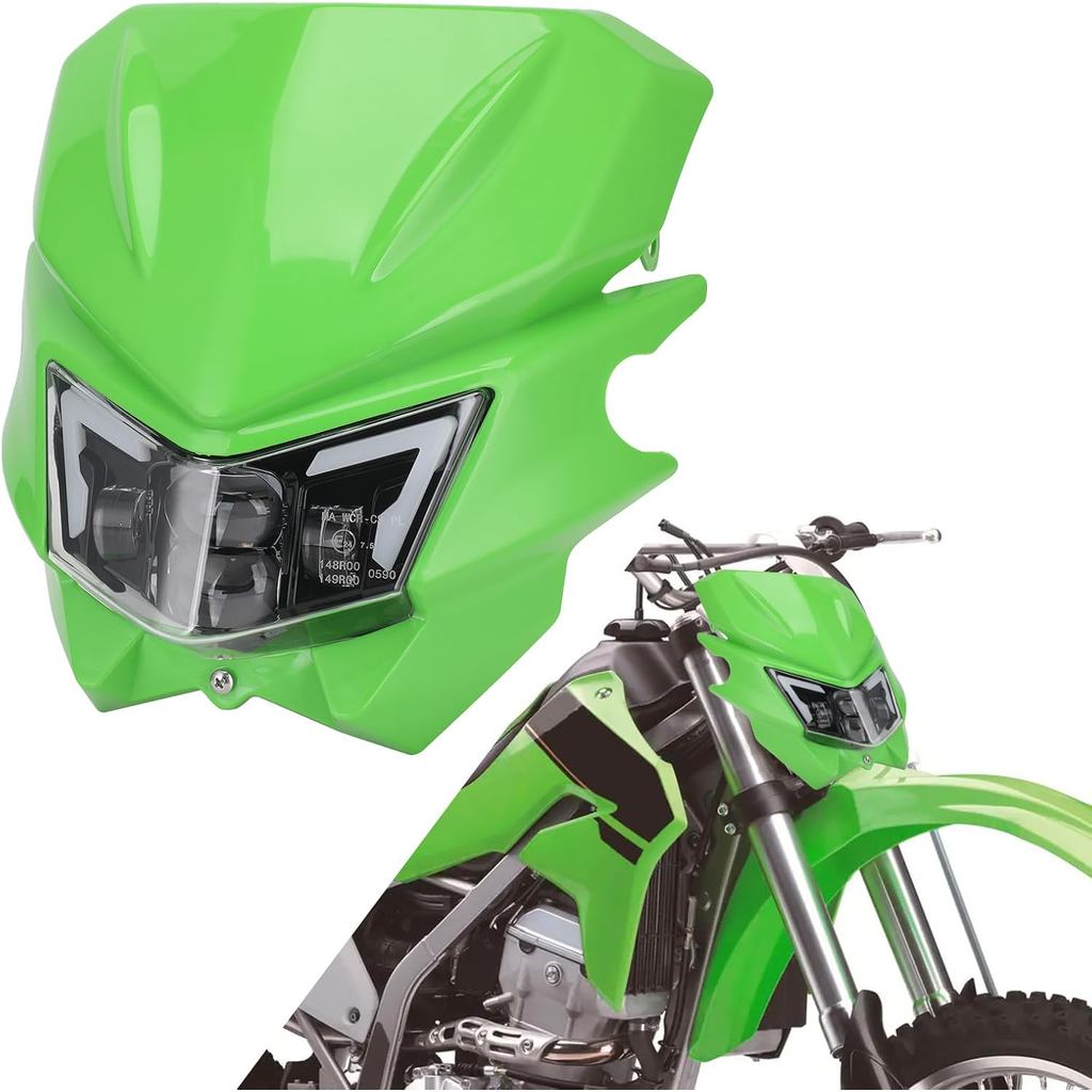 Motorcycle LED Headlight Head Light Lamp Headlamp Kit for KX125 KX250 KXF250 KXF450 KLX200 KLX250 KL