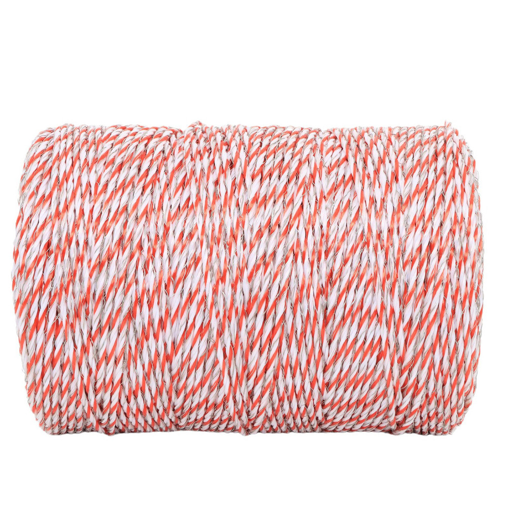 เชือกรั้วไฟฟ้า (ขาวแดง) 1 ม้วน เหล็ก 6เส้น ขนาด 0.15มิล ยาว 500เมตร ลวดล้อมวัว เชือกล้อมวัว รั้วไฟฟ้า - รูปที่ 6