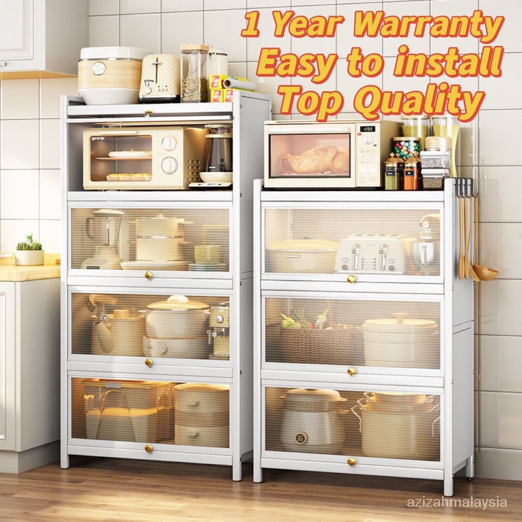 Brand New Kitchen Cabinet Storage Rack Organizer Floor Shelves With Doors Maximize Storage Space