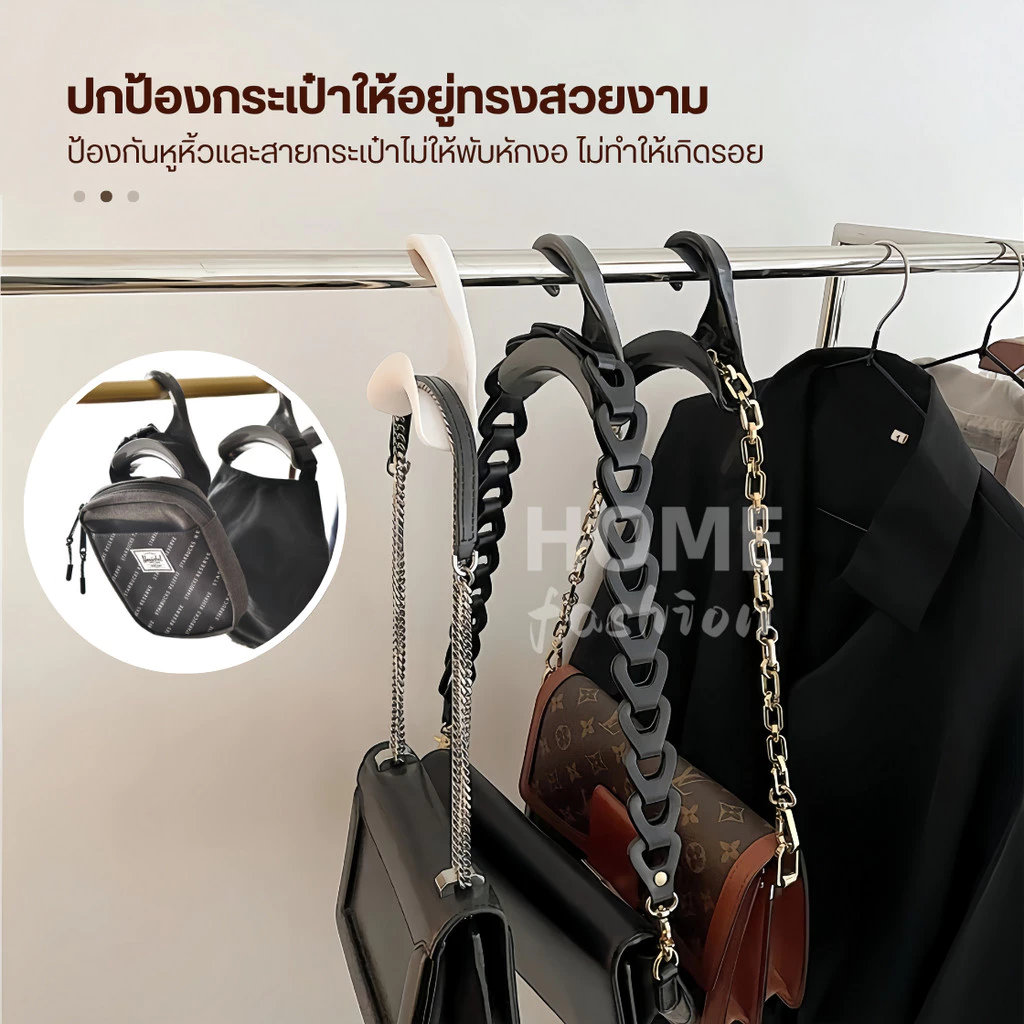 ตะขอแขวนกระเป๋า แขวนของ(ของแท้นำเข้า)จัดระเบียบบ้าน ไม้แขวนกระเป๋า ผ้าพันคอ เข็มขัด ราวแขวนผ้า ไม้แขวนผ้า ตะขอติดผนัง thumbnail 6