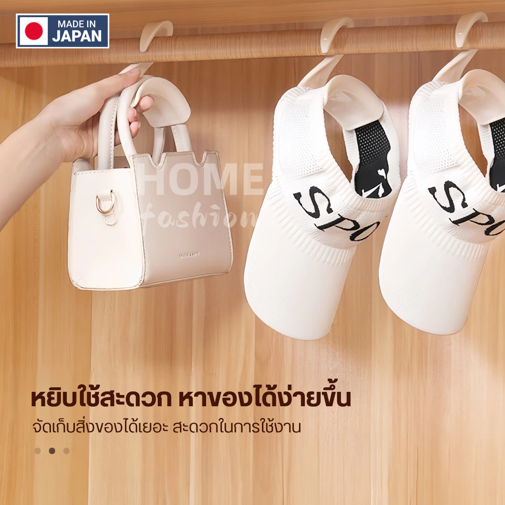 ตะขอแขวนกระเป๋า แขวนของ(ของแท้นำเข้า)จัดระเบียบบ้าน ไม้แขวนกระเป๋า ผ้าพันคอ เข็มขัด ราวแขวนผ้า ไม้แขวนผ้า ตะขอติดผนัง thumbnail 8