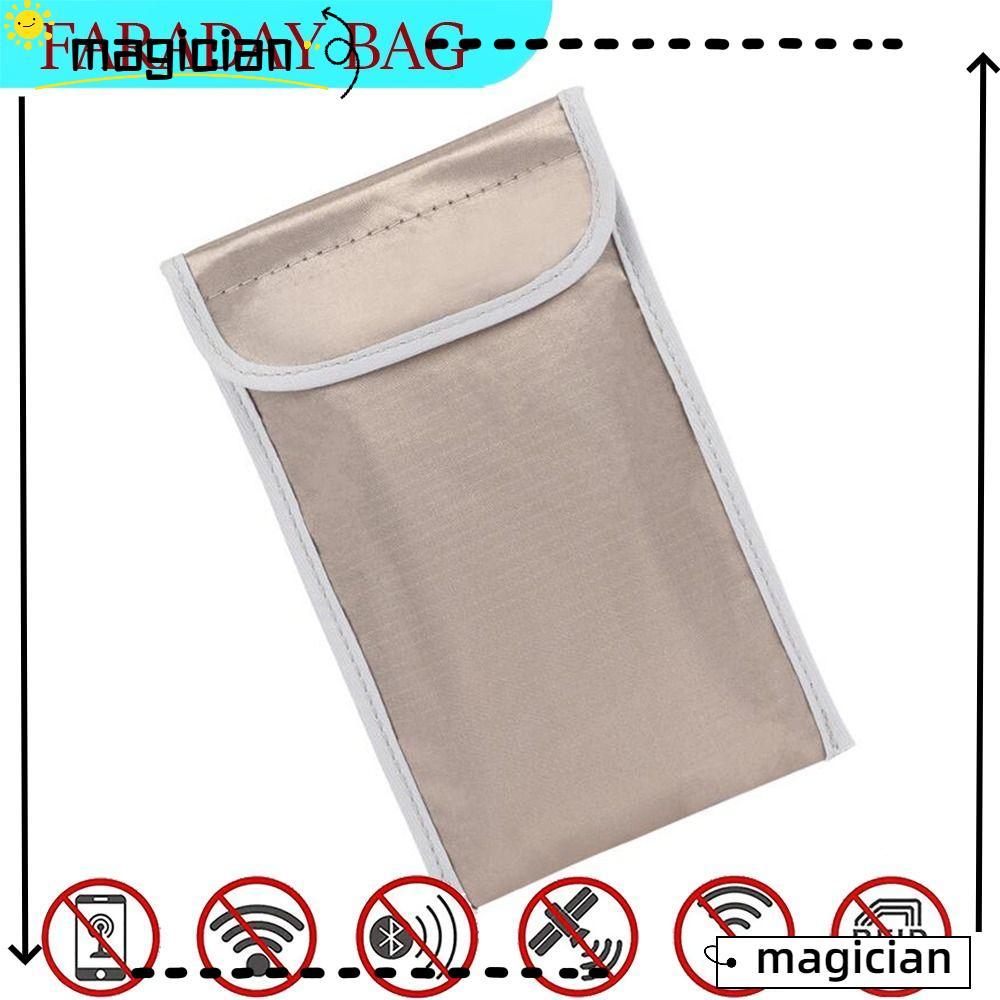 MAGICIAN Shield Bag Pouch, Anti-รังสี IC Magnetic Card Faraday Bag, สัญญาณการปิดกั้น Anti-tracking ป