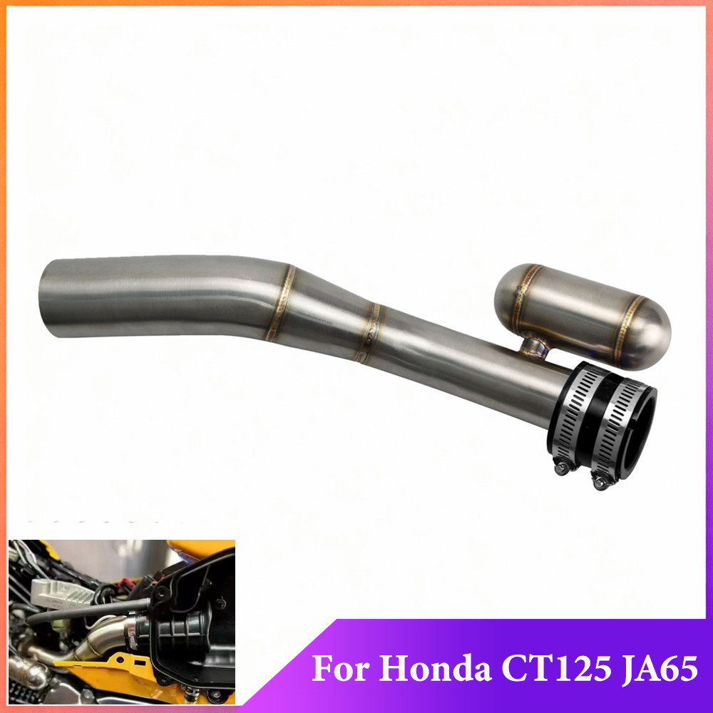 ท่อลิงค์ท่อไอเสียรถจักรยานยนต์สําหรับ Honda CT125 CT 125 JA65 Motocross Exhaust Link ท่อ Muffler