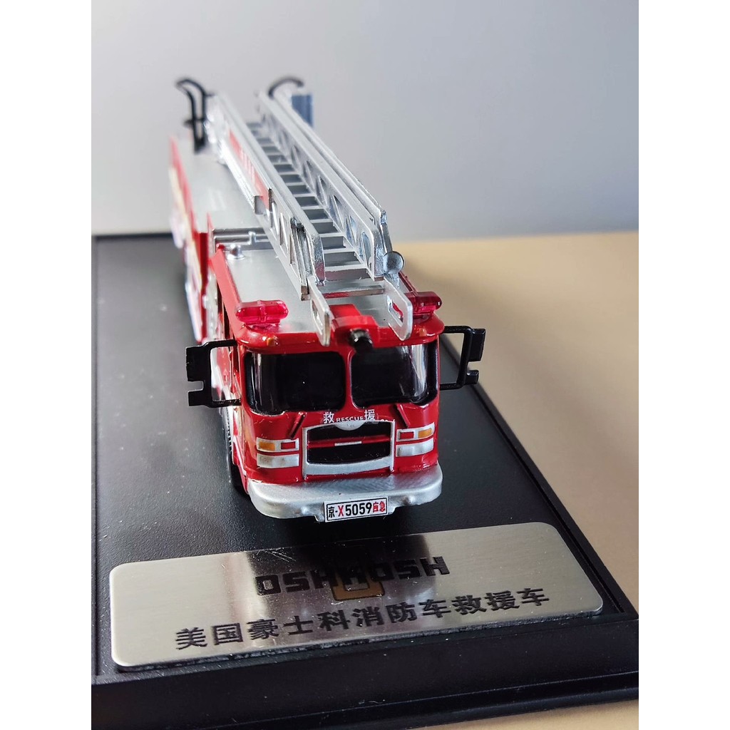รถดับเพลิงรุ่น Howsco Cloud Ladder Fire Truck 1/87 Alloy Hold It in Your Hand หนามาก Solid Feel Full
