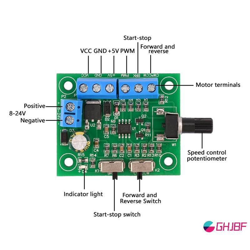 GHJBF] DC 8V อัพเกรดV Brushless DC Motor Driver Controller Board PWM พัดลมเดิมมอเตอร์คอเต่า Speed Go