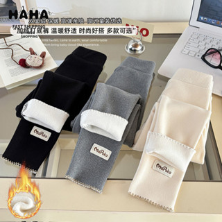 เลกกิ้งเด็กผู้หญิงสไตล์เกาหลี สำหรับฤดูหนาว ทำจากซับในขนแกะ …