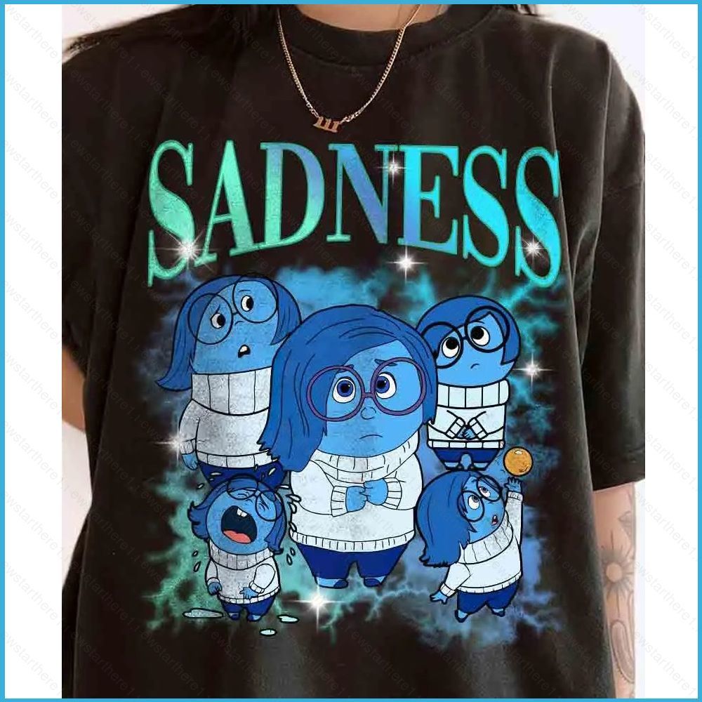 เสื้อยืด Inside Out 2 แขนสั้น ลาย SADNESS ENVY ANXIETY BINGBONG