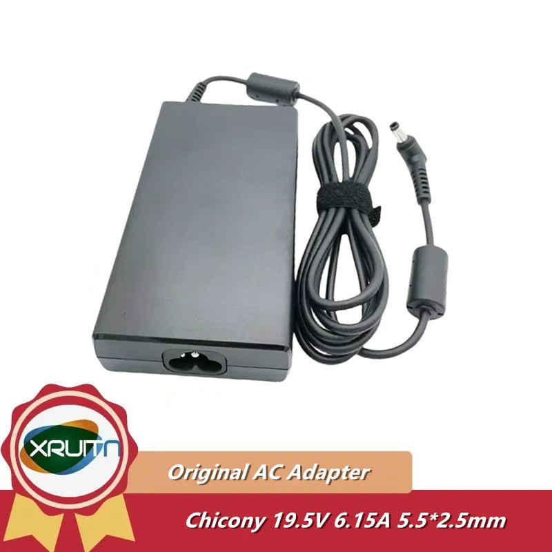 A17-120P1A ของแท้ Chicony 19.5V 6.15A 120W OEM AC Adapter Charger สําหรับ Msi GP72 6QF GE60 GE70 GP6