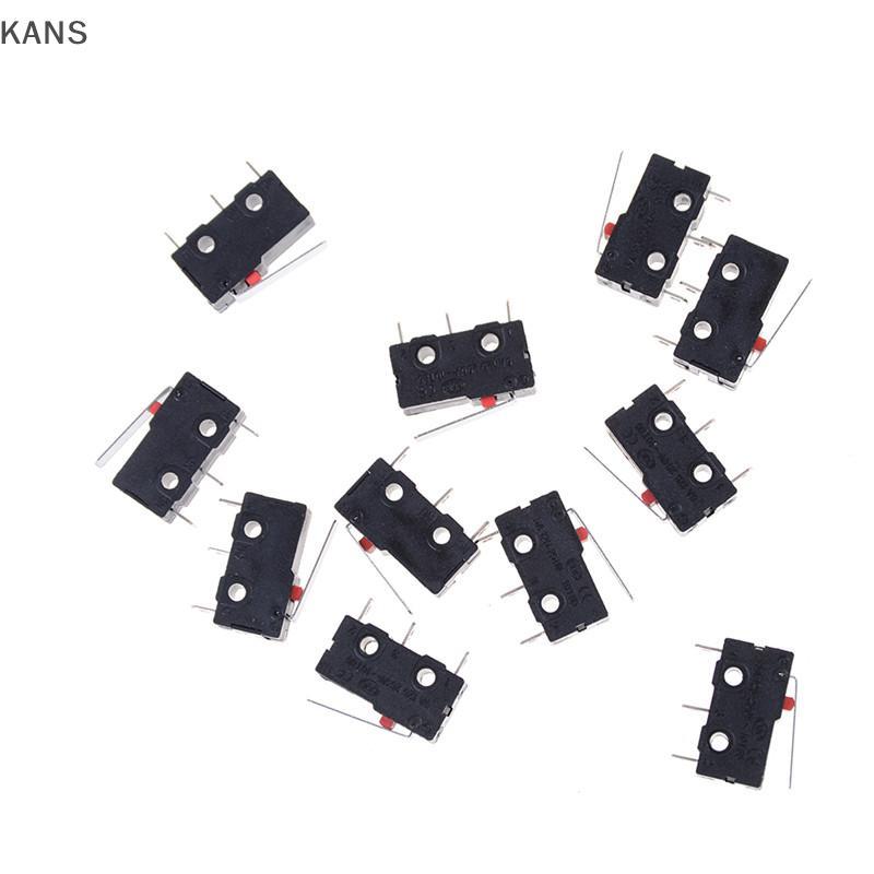 Kans 10PCS Limit Switch 3 Pin N/O N/C 5A 250VAC KW11-3Z Micro Switch wn
