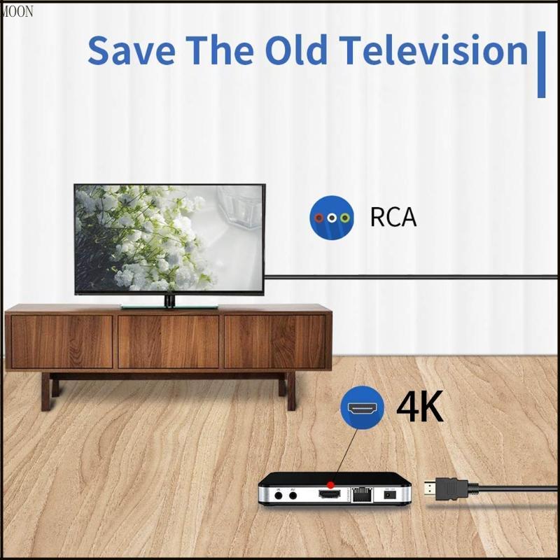 MOON 1m ถึง RCA Video Cable 1080P 3 AV สายไฟอะแดปเตอร์แปลงสําหรับ HDTV TV ชุดกล่อง DV DVD แล็ปท็อป
