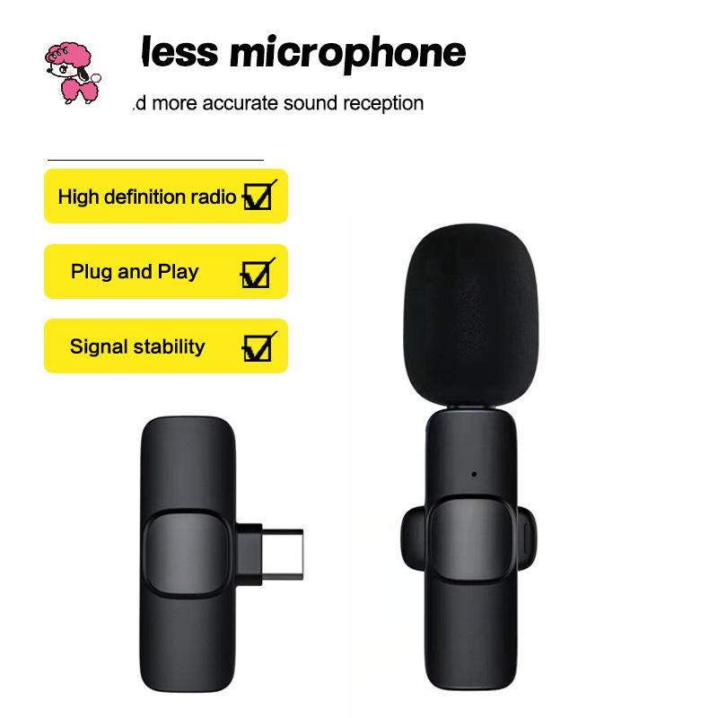 FOT K9 Type-C ไมโครโฟนไร้สายแบบหนีบเสื้อสําหรับสมาร์ทโฟน Podcast และ Live VN